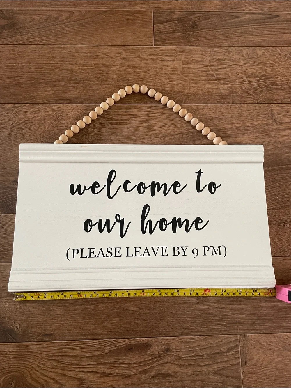 Welcome To Our Home Wood Wall Sign - White